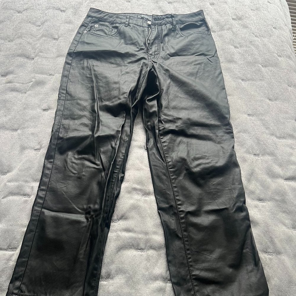 missguided faux leather pants